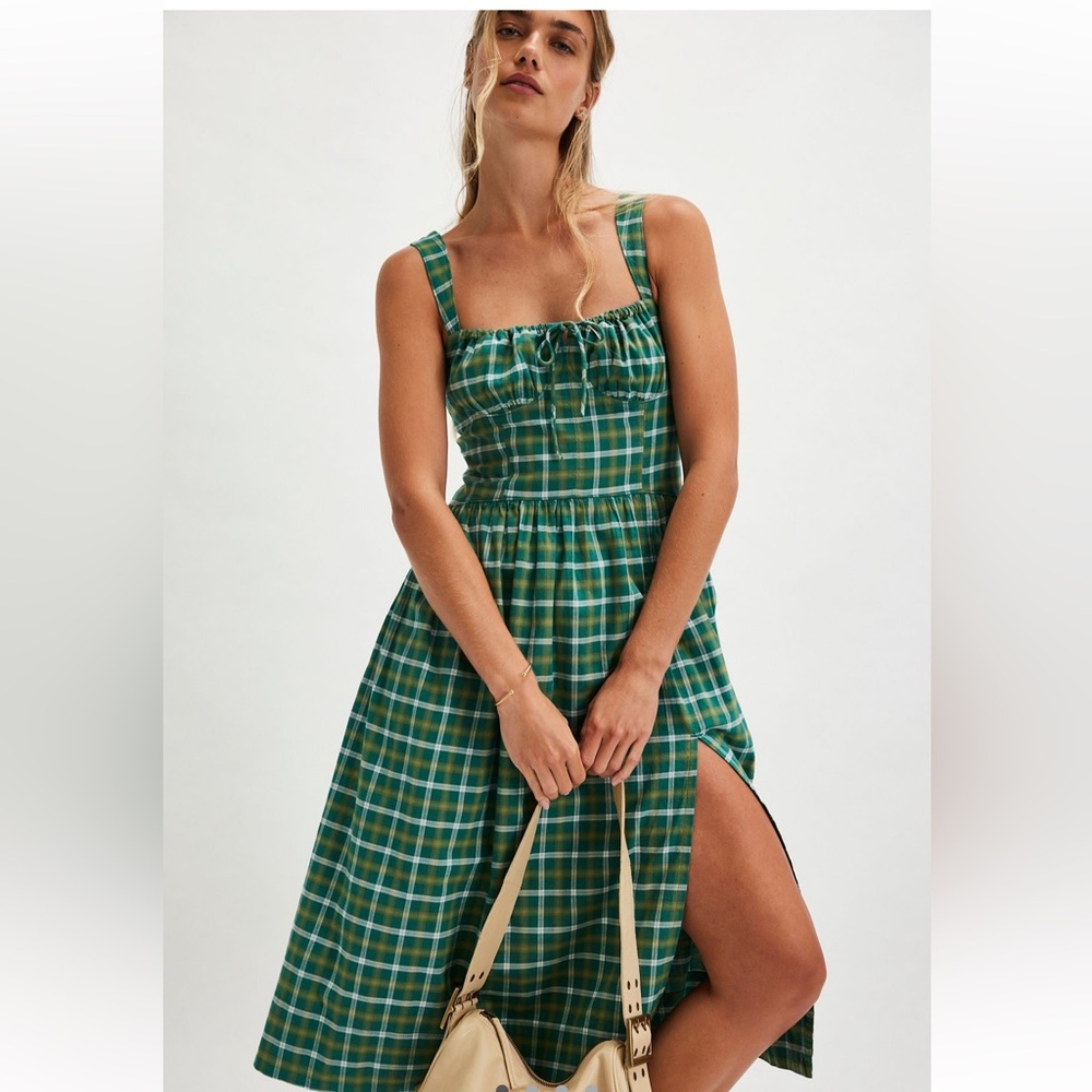 Free People Laters Baby Midi Dress Sz L